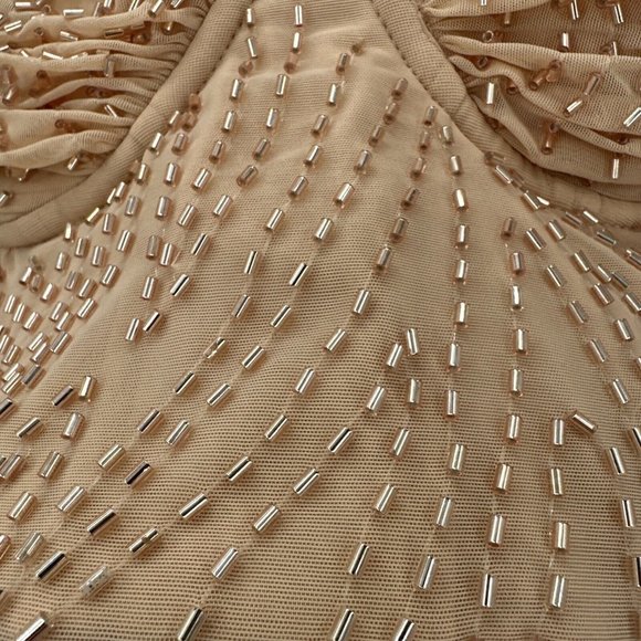 OH POLLY Beaded Crop Tank Bustier Top Size 0 - Picture 4 of 12